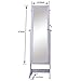 Shelving Solutions Jewelry Cabinet Armoire, Mirrored Jewelry Armoire with Stand, White