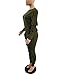Autumn Long Sleeve Hoodie and Pants Two Piece Set Sweatsuits for Teen Girls,Army Green,Large/US12-14