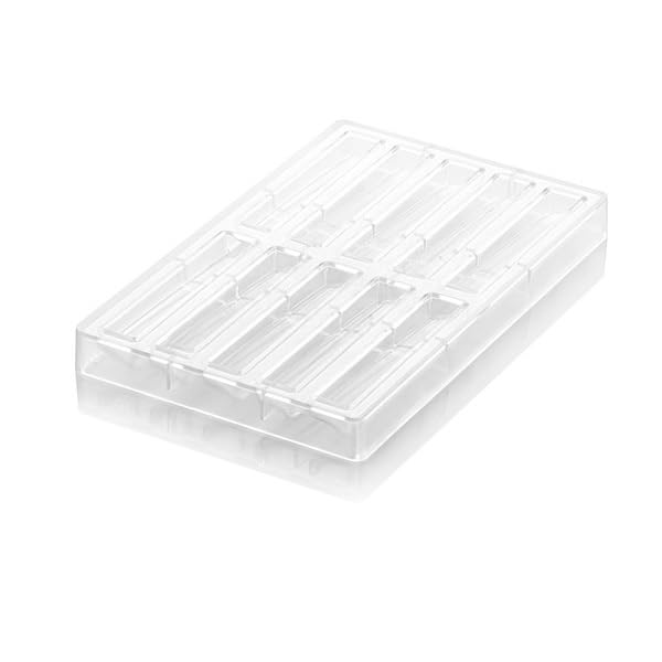 Silikomart |Onda-B, Tritan Chocolate Mould, 6 Cavities, Pack of 10 Moulds, Measures 120 x 20 mm h 15 mm Volume 10 x 26 ml Tot. 260 ml