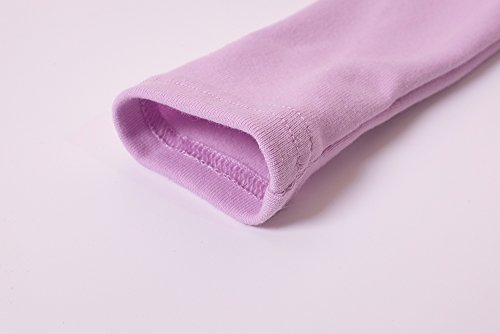 Infant Toddler Baby Girls Dress Cozy Ruffles Long Sleeves Cotton (18-24m(92), Purple)