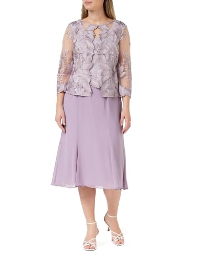 Gina Bacconi Midi Length Mock Jacket Dress, Orchid Mist, 12