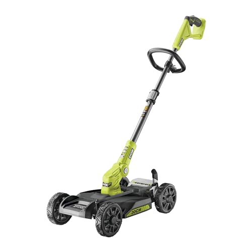 RYOBI 18 V ONE+ Akku-City-Rasenmäher RY18LMC30A-0 – 30 cm Schnittbreite, ohne Akku & Ladegerät, 3-in-1 Funktion zum Trimmen, Mähen und Kantenschneiden