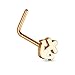 BodyJ4You Nose Stud L-Shaped Nautical Anchor Stainless Steel 20G (0.8mm)