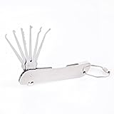 Multi Locksmith Tool Kit Portable 7 in 1 Stainless Steel EDC Lock Training Tool Set