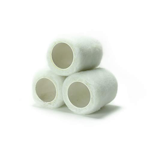 BIOBEAUTY 3 Inch Nap Paint Roller Covers White Mini 3 Pack - Thumbnail 4