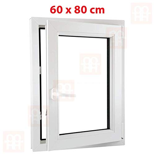 Kunststofffenster | 60 x 80 cm (600 x 800 mm) | weiß | dreh-kipp | rechts | 6 Kammern