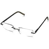 Foster Grant Men's Blake Rectangular Rimless ,Reading Glasses +3.25