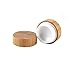 2Pcs 10g Round Bamboo Jars Empty Cosmetic Jar Pot Bottles Containers Case Small Jar with Screw Lid for Makeup Face Cream Lotion Storage