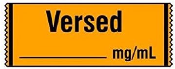 Shamrock Scientific Pharmacy Label Orange VERSED __mg/mL/Date __/Time_/Initial _