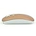 SROCKER T3 Ultra-thin 2.4GHz Wireless Silent Click Optical Mouse/Mice 3 Adjustable DPI Levels with 4 Buttons and Nano USB Receiver for Laptop/PC/Mac(Brown)