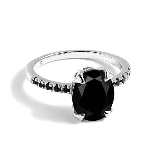 Moon Magic Rainbow Moonstone, Black Obsidian, Rose Quartz Rings… at Amazon