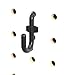 JSP Manufacturing Plastic Black J Style Pegboard Hooks Garage Tool Storage fits 1/4