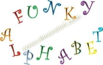 Funky Alphabet and Numbers Set - Tappit by JennyWren Cake Craft