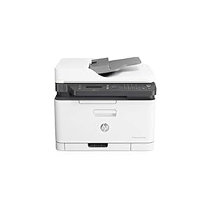 HP Color Laser 179fwg Multifunktions-Farblaserdrucker (Drucker, Scanner, Kopierer, Fax, WLAN, Airprint), weiß-grau, 4-in…