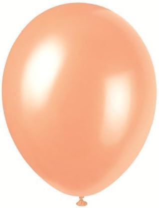 50 x 12" SOFT PEACH PEARLISED LATEX WEDDING BALLOONS by Glosticks