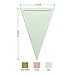 Ling's moment Paper Triangle Bunting Banner Flags, Boho Chic Pennant Banner Garland for Wedding, Baby Nursery, Bridal Shower, Birthday, Event & Party Supplies, 15pcs Flags(Mint+Coral+Gold Glitter)