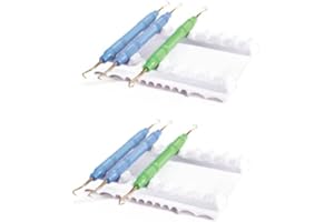 AmeriCan Goods 2 Pcs Dental Small Silicone Instrument Mat Reversible 8 or 12 Holder for Instruments Autoclavable (White)