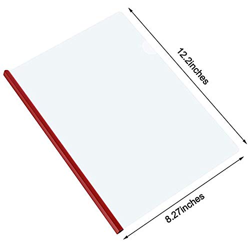 10PCS A4 Size Sliding Bar Binder Transparent Report Covers Folder for Documents Classification Premium Report Covers Transparent File Folder,School Business Office Supplies Folder