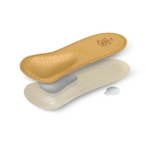 Insoles 3/4 Leather Orthopedic Shoes for Women, Reduce Discomfort and Prevent Pain in the Forefoot with Metatarsal Arch Support (38 EUR) Beige