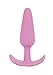 Doc Johnson Mood - Naughty 1 - Silicone Anal Plug - Large - 4.9 in. Long and 1.3 in. Wide - Tapered Base for Comfort Between The Cheeks - Large - Pink