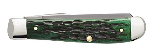 image for CASE XX WR Pocket Knife Pocket Worn Bermuda Green Bone Mini Trapper It