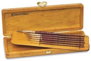 Escoda Reserva Kolinsky-Tajmyr Sable Pointed Round - Kolinsky Sable, Set of 6, 1212