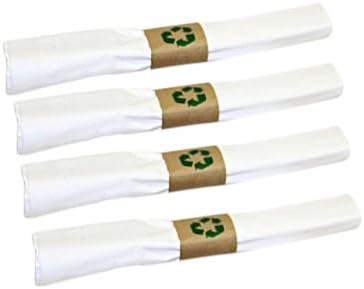 Evergreen PW300 Plastic Pre-Wrapped Silverware with Deluxe 3-Ply Recycled and Degradable Tissue Napkin, 8-1/2" Length x 1-1/2" Width, Clear (Case of 100)