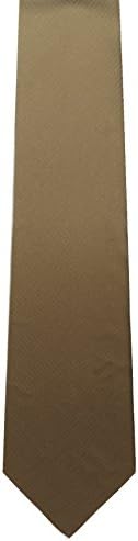 Dimoggio Men's 100% Silk XL Neck Tie - Varigated Color with V-Design (Light to Dark Gold)