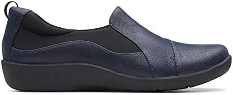 Clarks Sillian Paz Textile Shoes in Navy Wide Fit Size 7½