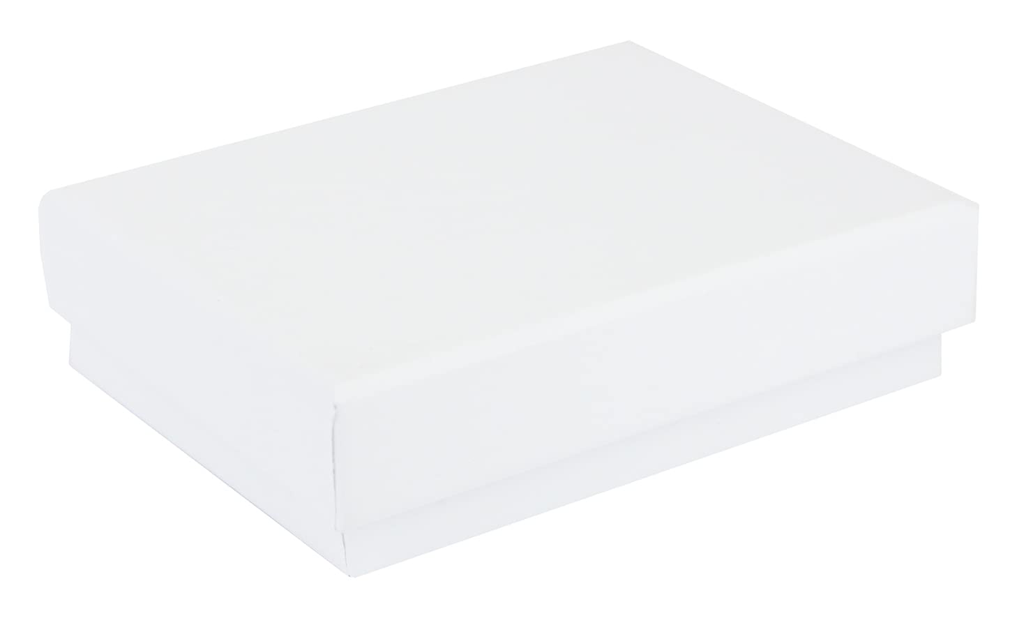 Emartbuy Set of 24 White Cardboard Jewellery Pendant Boxes, Ring Boxes, Gift Box for Anniversaries, Weddings, Birthdays Size - 9 cm x 7 cm x 2.5 cm