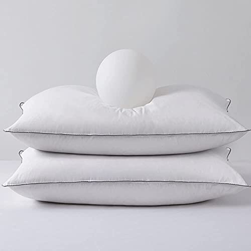 TURMECOWE Goose Down Feather Pillows for Sleeping-Set of 2,Queen