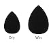 JPNK 4 Pieces Teardrop Shape Latex Free Makeup Blender Sponges (Black)