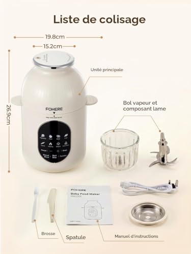 Nutri Ease All Steps Multifunctional Baby Food Processor with 3 Programs, One Step Steamer, Self-Cleaning, Auto Cooking & Mixing, Healthy Home Baby Feeding, BPA Free