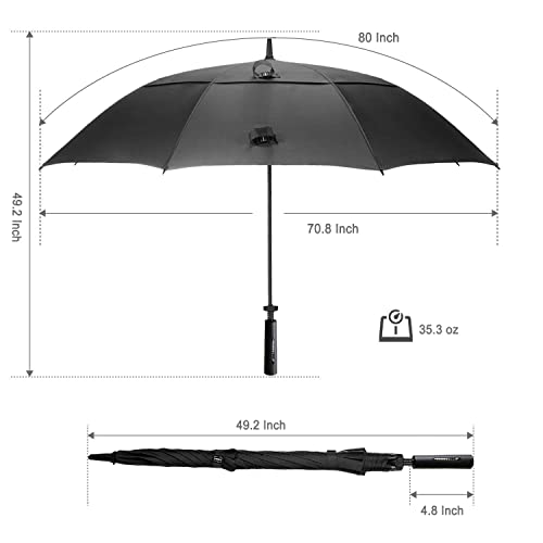 Golf Umbrella Extra Large Oversize 80 Inch Windproof Stick Umbrella