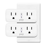 Smart Plug Gosund WiFi Dual Extender Outlet Compatible with Alexa Google Assistant, Mini 2 in 1 Smart Socket with Remote Control Individually, No Hub Required, FCC and ETL Listed 2-pack