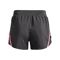 Under Armour Girls' Fly By Shorts , (011) Jet Gray