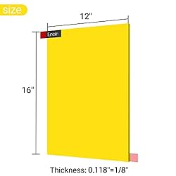 Enoin 1 pack 12x16 Inches Yellow Non Transparent