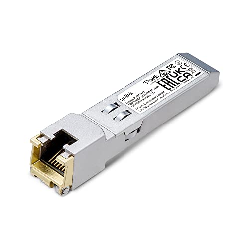 TP-Link TL-SM311T 1G SFP auf RJ45 Mini Gbic Modul - 1000Base-T Kupfer Transceiver Kompatibel fuer Switch mit SFP-Ports, Plug-and-Play, Robustes Metallgehaeuse.