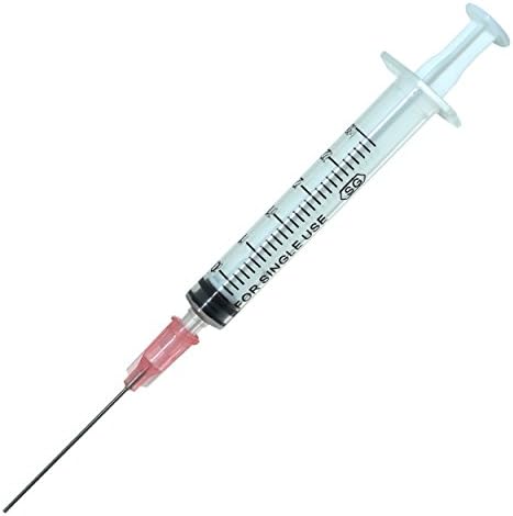 Punnarit Industrial 3ml Syringes with 20G x 1-1/2" Blunt Tip Fill Needle (Pack of 10)