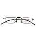 Eyekepper 5-Pack Straight Thin Stamped Metal Frame Half-Eye Style Reading Glasses Readers +2.5