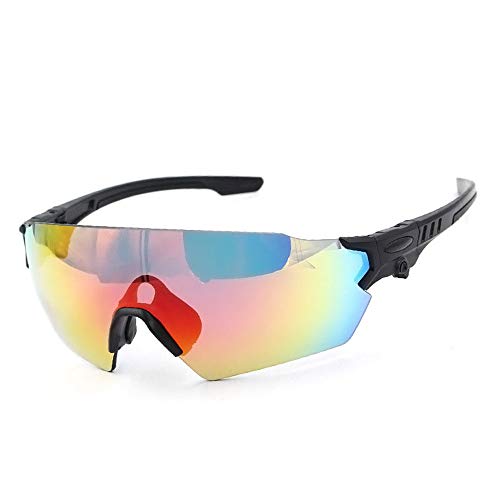 KCCCC Polarisierte Sport Sonnenbrille Black Frame Polarisations-Brille im Freien Sportbrille UV-Schutz-Treiber-Glas… – Bild 3