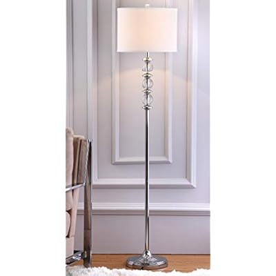 SAFAVIEH Lighting Collection Riga Clear Crystal/ Chrome 60-inch Living Room Bedroom Home Office Standing Floor Lamp (LED… 316j18YXSGL. SS400