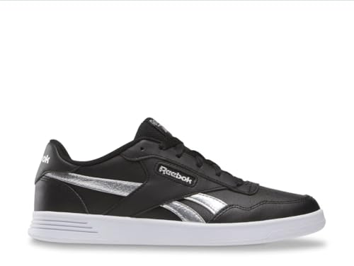 Reebok Women’s Court Advance Sneaker, Black/Black/Silver, 10.5