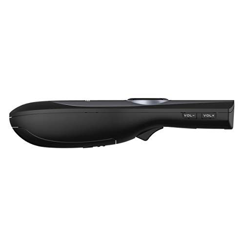 BYEASY Presentation Clicker with Green Laser and Volume Control, RF 2.4GHz Wireless Presenter Remote 100 FT with case, USB PPT Clicker for Google Slides, PowerPoint and More
