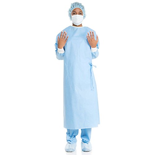 Halyard Health Surgical Gowns,  Disposable, Ultra SMS and Film, Large, Yellow - 95111 (Case of 32)