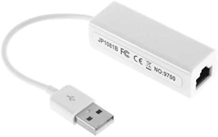 RJ45 Lan Adapter, Sinbadteck USB 2.0 To LAN RJ45 Ethernet Network Card Adapter Converter For Mac OS Android Win7 Win8 Win10 XP Tablet PC Laptop (White)