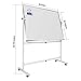 CALENBO Whiteboard with Stand 48 X 36, Mobile Magnetic White Board Dry Erase Board with Stand, Height Adjustable Large Rolling Whiteboard on Wheels Including 1 Eraser, 2 Markers and 10 Magnet