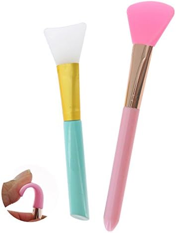 Face Mud Mask Brush 2pcs Soft Safe Rubber Silicone Facial Lotion Body Butter Applicator Beauty Brush Tool Easy Use&Clean by ALALIMINI