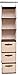 Internet's Best Hanging Closet Organizer with 3 Drawers - 6 Shelf Fabric Storage Organizer for Clothes, Sweaters, Shoes, Accessories - College Dorm Essentials, Small Room Dresser for Kids - Beige