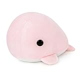 Bellzi Cute Pink Whale Stuffed Animal Plush Toy